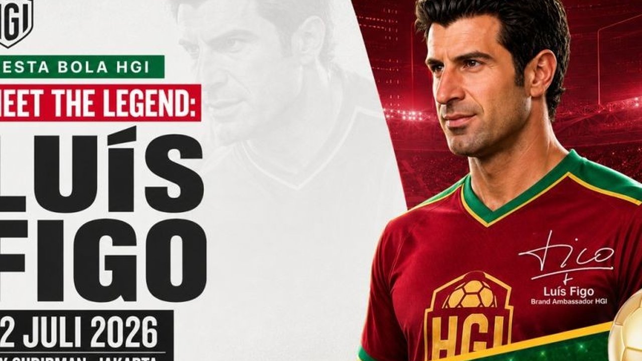 Peraih Ballon d'Or Luis Figo dipastikan tiba di Jakarta pada 12 Juli 2026 sebagai duta jenama Higgs Games Island (HGI), membawa narasi baru tentang korelasi taktik sepak bola elite dengan mind sport.