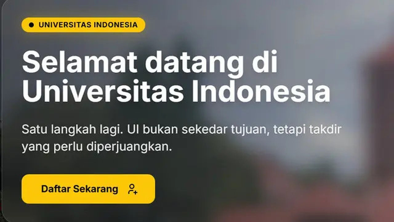 SIMAK UI 2026. (Foto: Tangkapan layar pada laman https://enrollment.ui.ac.id/)