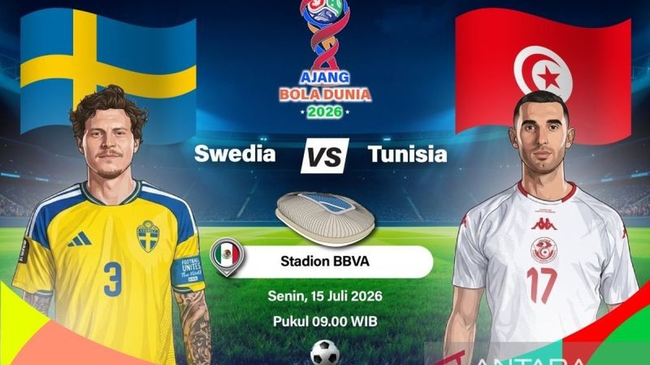 Saksikan adu kekuatan Eropa dan Afrika saat Swedia dan Tunisia berhadapan di laga perdana Grup F Piala Dunia 2026. Siapa yang akan unggul di Stadion BBVA Meksiko?
