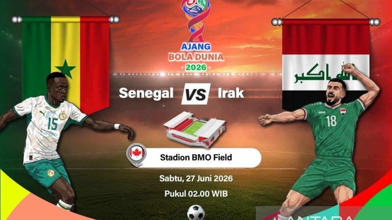 Timnas Senegal dan Irak akan berhadapan dalam laga krusial Grup I Piala Dunia 2026, sama-sama memburu kemenangan perdana untuk menjaga asa lolos ke babak 32 besar.