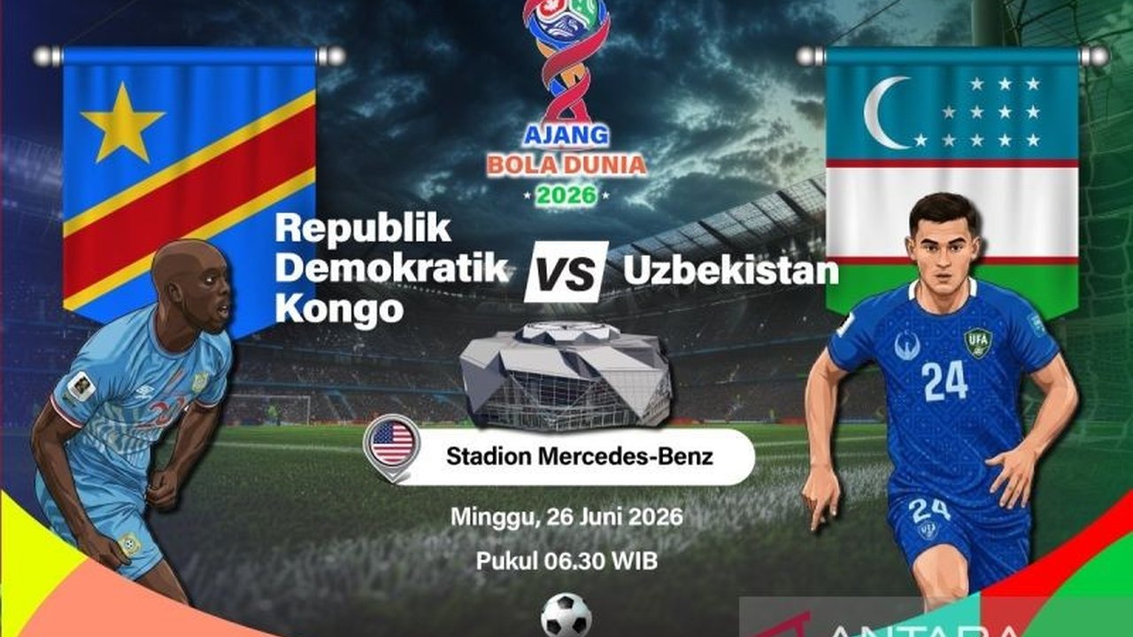 Laga krusial RD Kongo vs Uzbekistan di Piala Dunia 2026 akan menentukan nasib kedua tim untuk melaju ke babak 32 besar. Siapa yang akan bertahan?