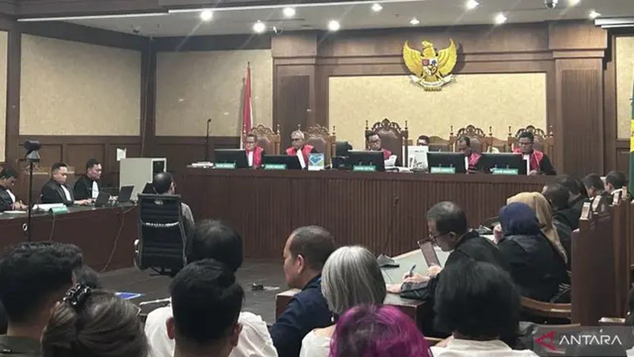 Sidang Vonis Nadiem Makarim. ANTARA/Agatha Olivia Victoria