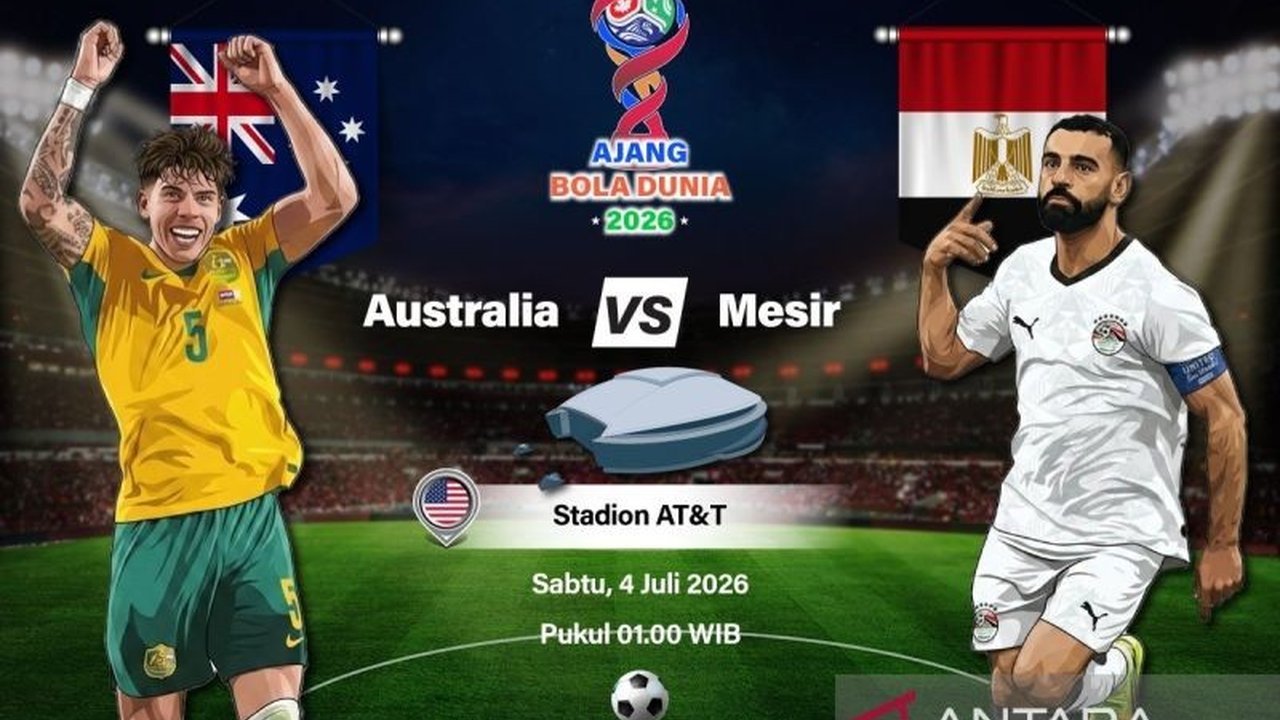 Simak detail susunan pemain Australia vs Mesir yang akan bertanding di babak 32 besar Piala Dunia 2026, kedua tim siap turunkan kekuatan terbaik demi tiket 16 besar.