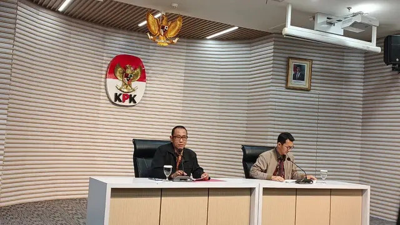 Konferensi pers penetapan tersangka dalam perkara dugaan suap proyek di Kabupaten Langkat Tahun Anggaran 2025-2026. (Liputan6.com/Dimas)