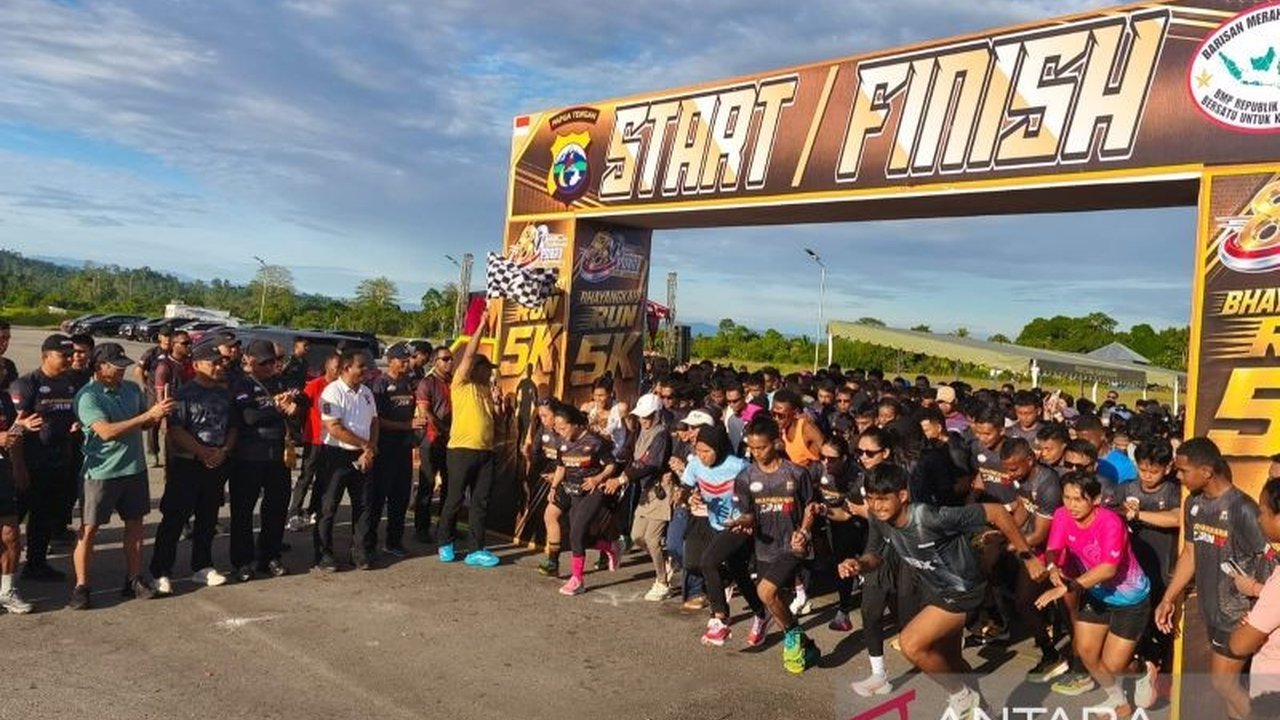 Polda Papua Tengah Sukses Gelar Bhayangkara Fun Run, Ajak Masyarakat Hidup Sehat