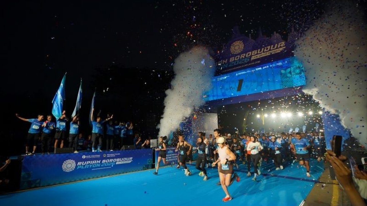 4.000 Pelari Meriahkan Rupiah Borobudur Playon 2026, Dana Donasi Lingkungan Terkumpul Rp600 Juta