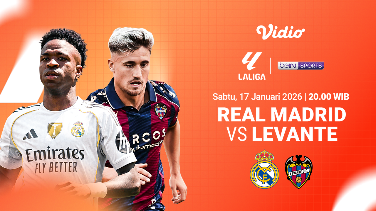 Saksikan Live Streaming La Liga 2025/26: Real Madrid vs Levante, Tayang di Vidio