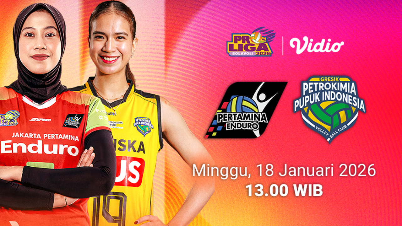 Saksikan Live Streaming Proliga 2026: Pertamina Enduro vs Phonska Plus Pupuk Indonesia, Tayang di Vidio