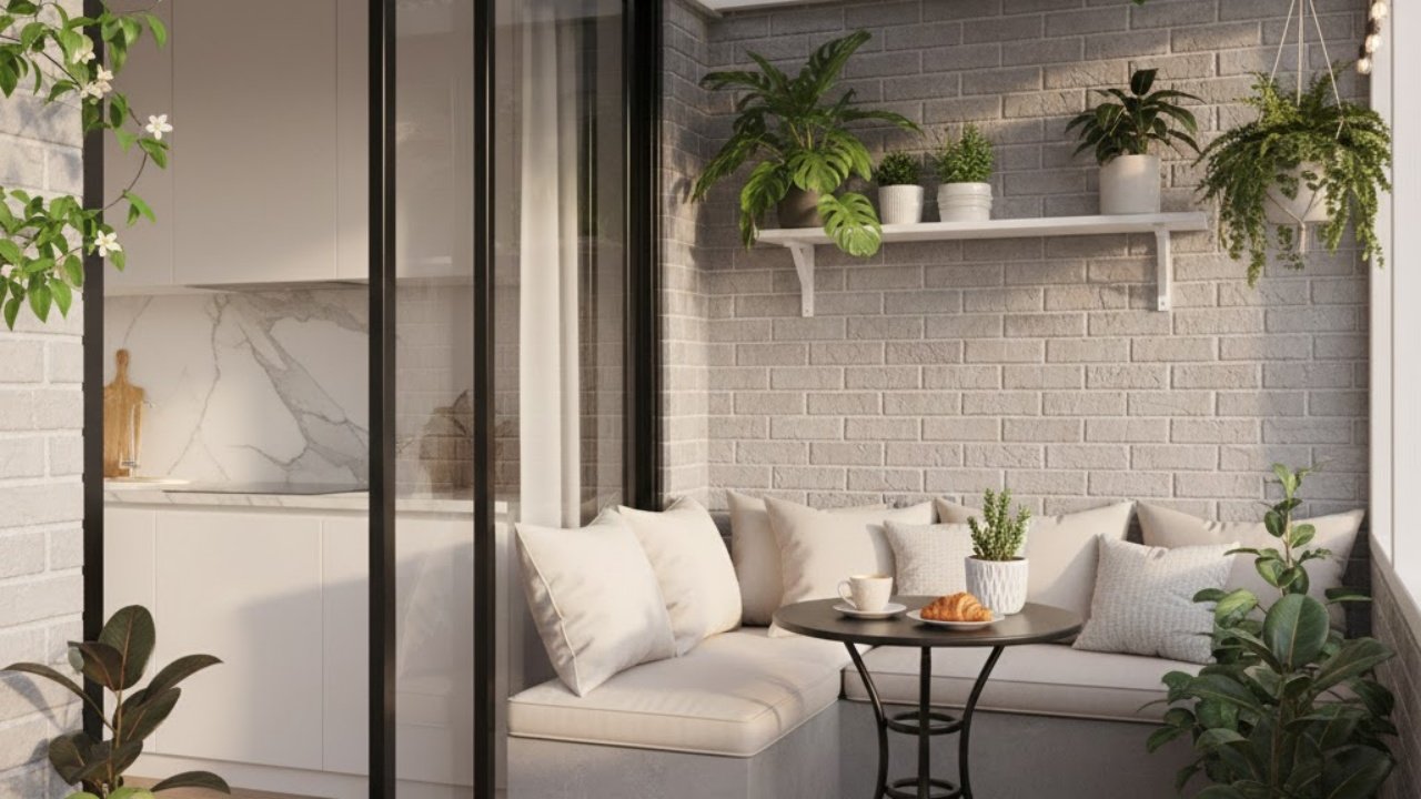 Teras Mini Dekat Dapur Rumah