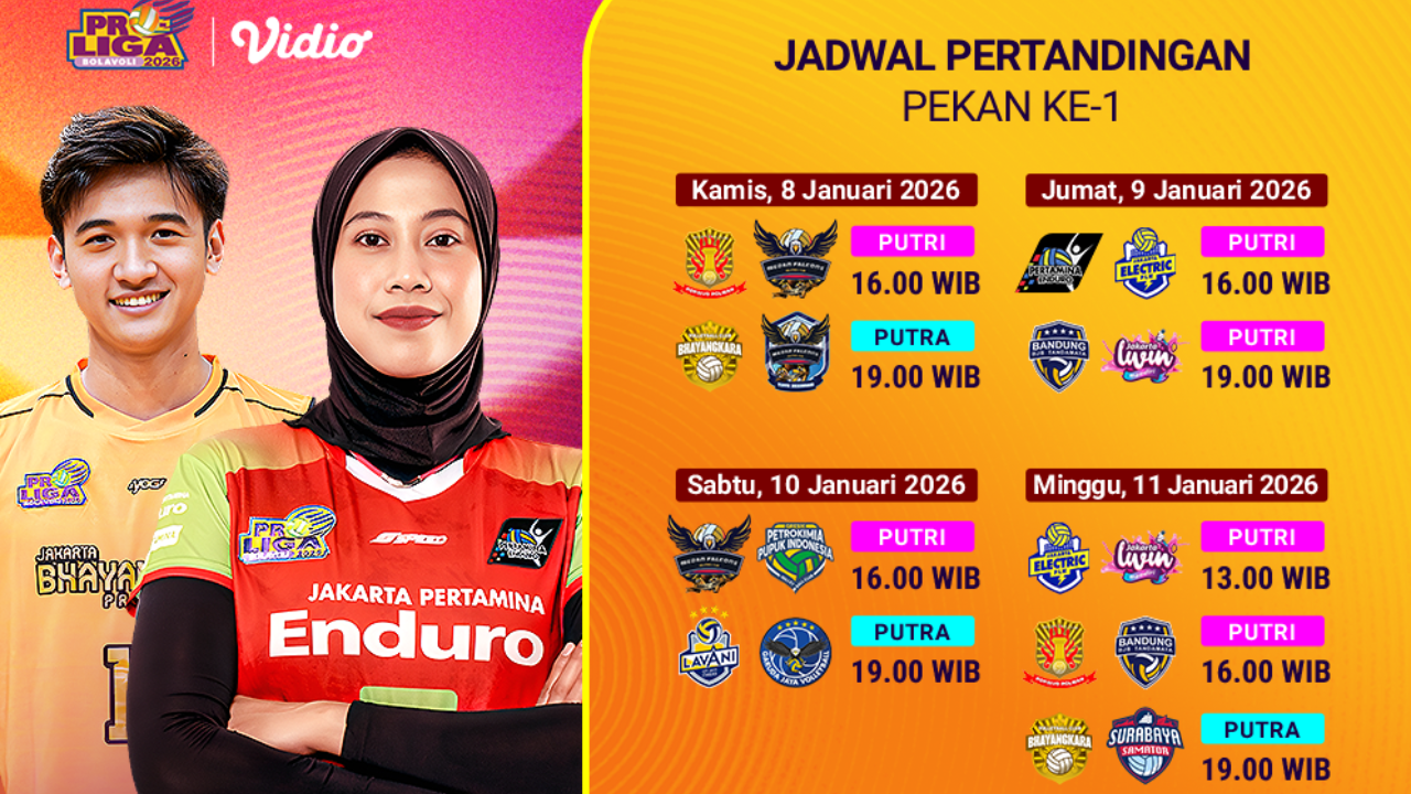 Berikut Jadwal Proliga 2026 Pekan Ke-1, Tayang Eksklusif di Vidio