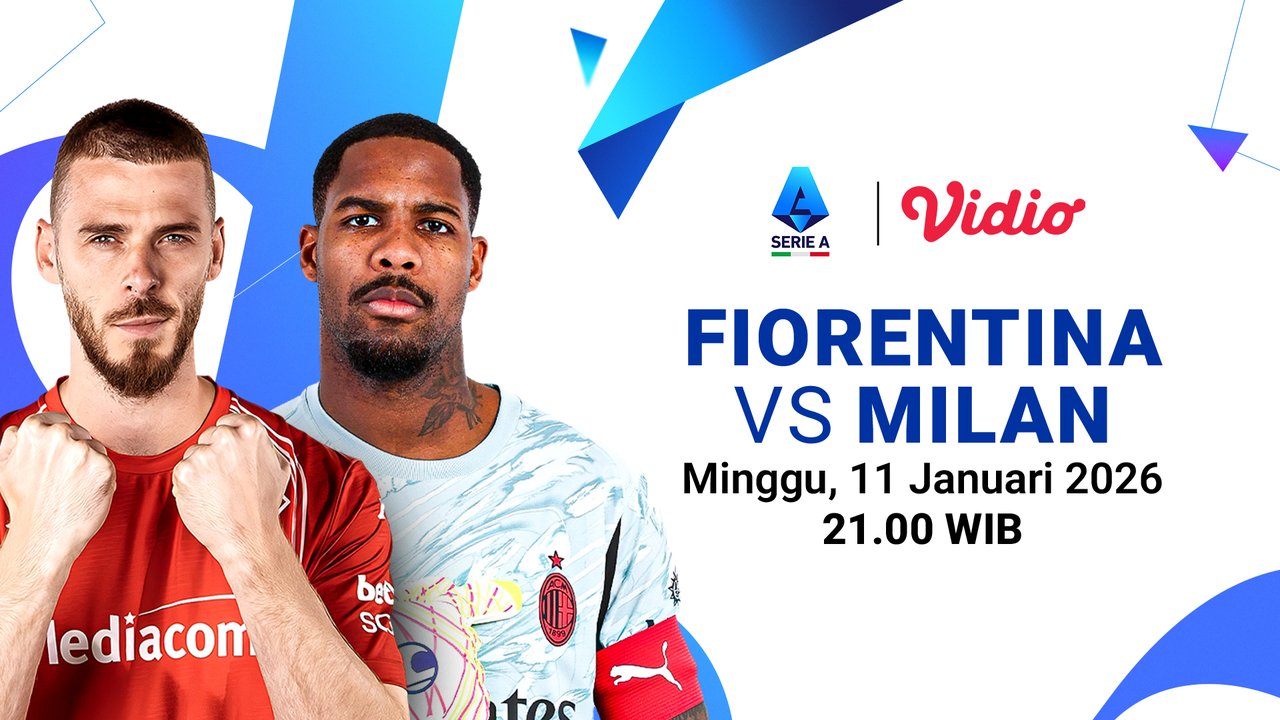 Saksikan Live Streaming Serie A Pekan Ke-20: Fiorentina vs AC Milan, Tayang di Vidio
