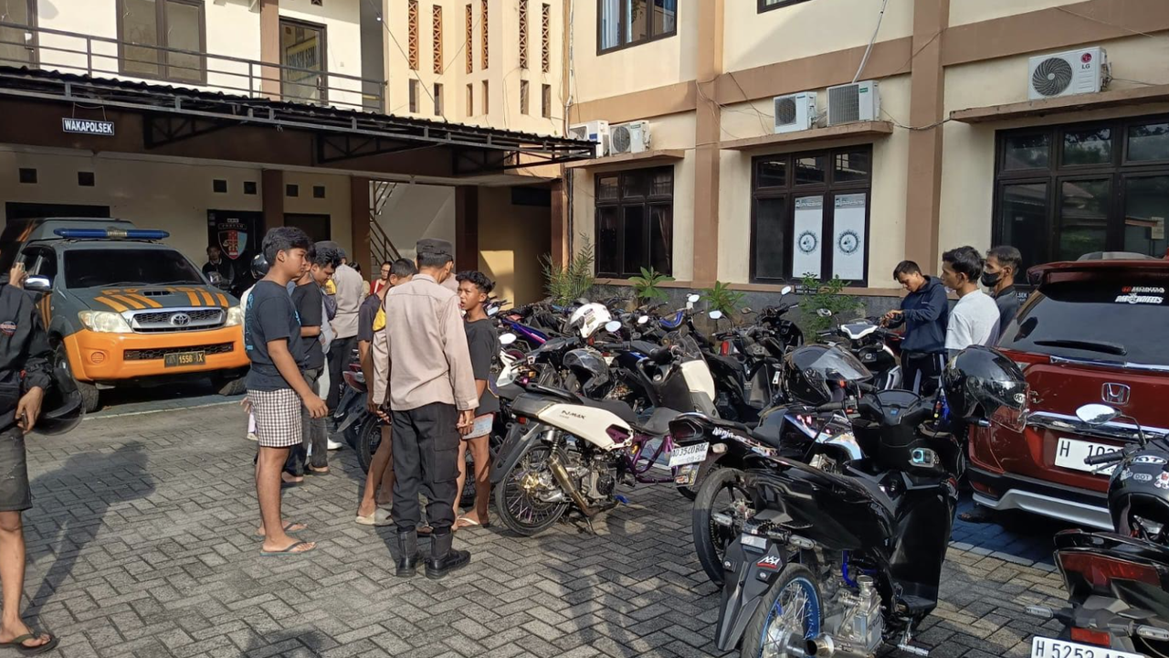 Polisi Tindak 33 Motor Diduga Buat Balap Liar di Semarang