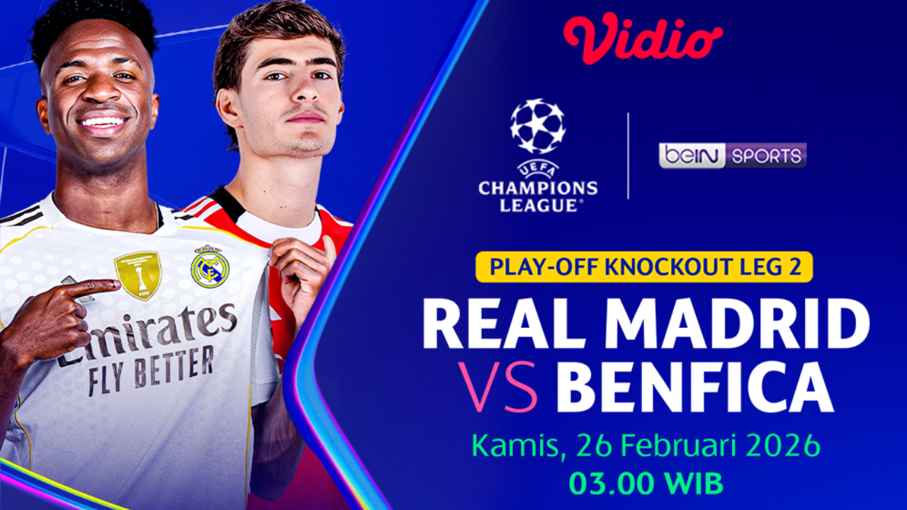Live Streaming Liga Champions 2025/26: Real Madrid vs Benfica, Eksklusif di Vidio