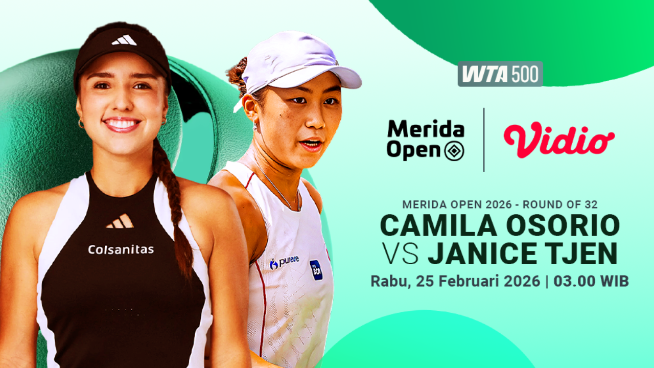 Live Streaming Merida Open 2026: Camila Osorio vs Janice Tjen, Eksklusif di Vidio