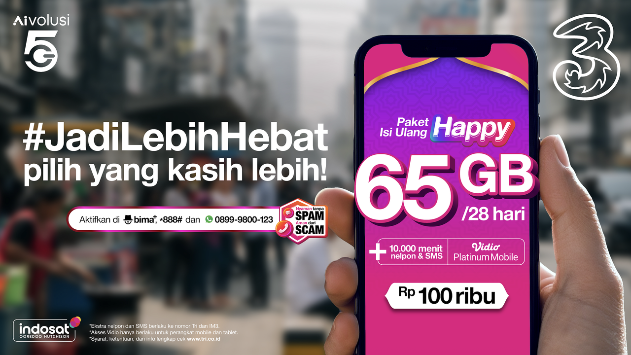 Sambut Ramadan 2026 dengan Streaming Premium Vidio dan Kuota Besar TRI dalam Satu Paket