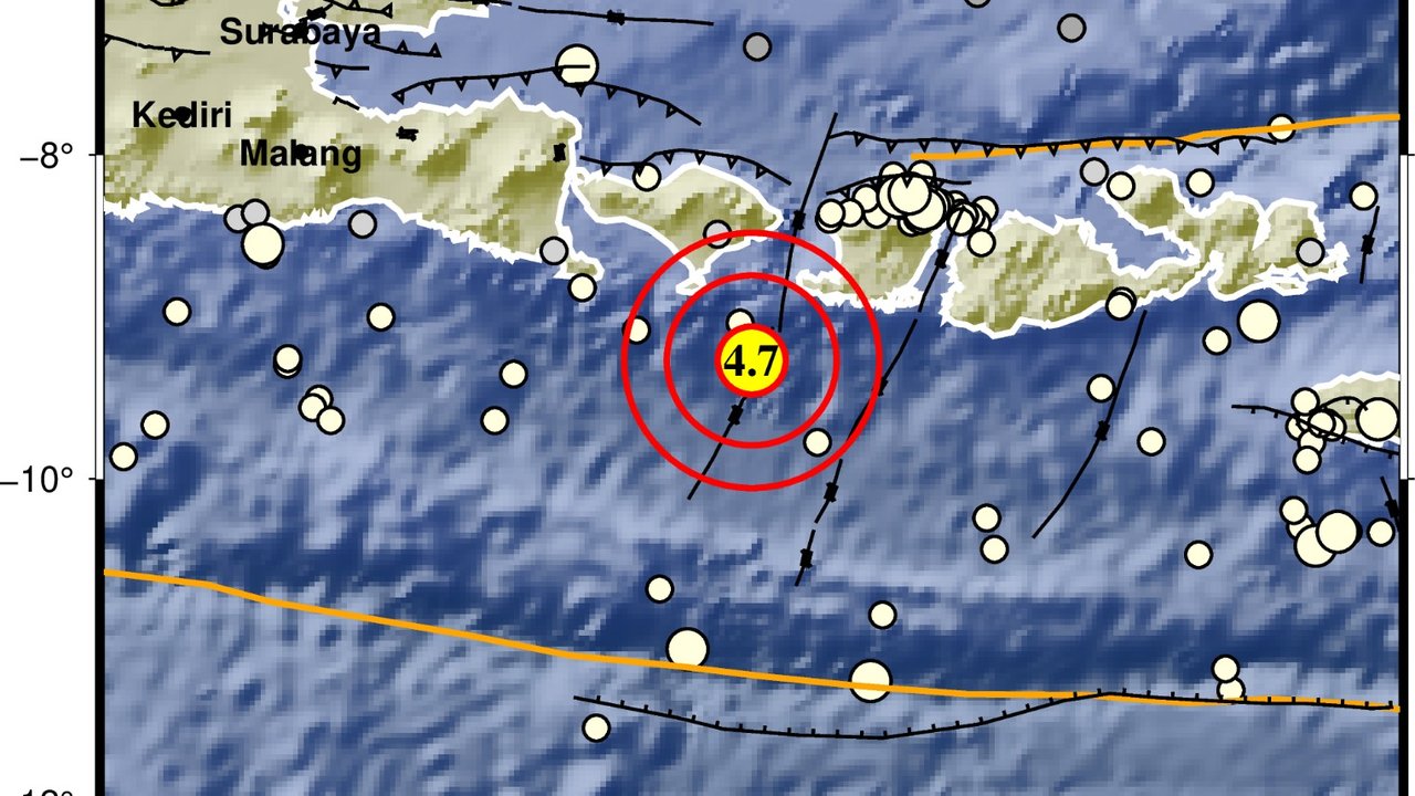 Gempa Bumi 4,7 Magnitudo di Kuta Selatan Terasa Hingga Lombok