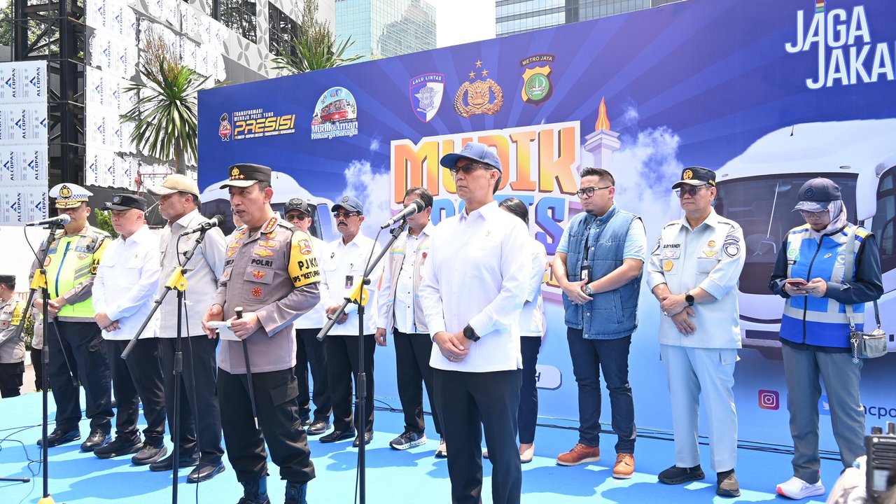 Jasa Raharja Hadiri Pelepasan Mudik Gratis Polri Presisi, Angkut 4.009 Pemudik