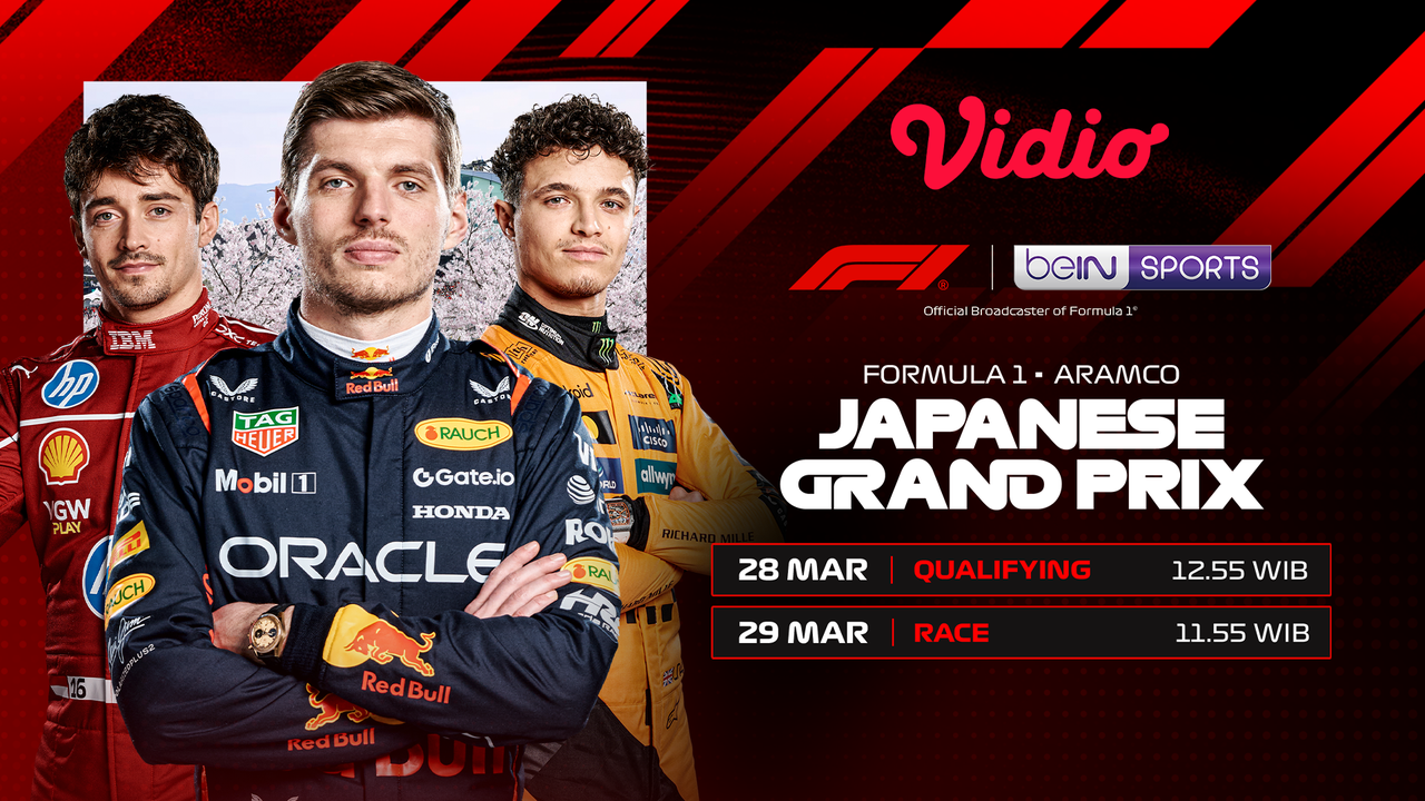 Live Streaming F1 GP Jepang 2026 Akhir Pekan Ini, Tayang Eksklusif di Vidio