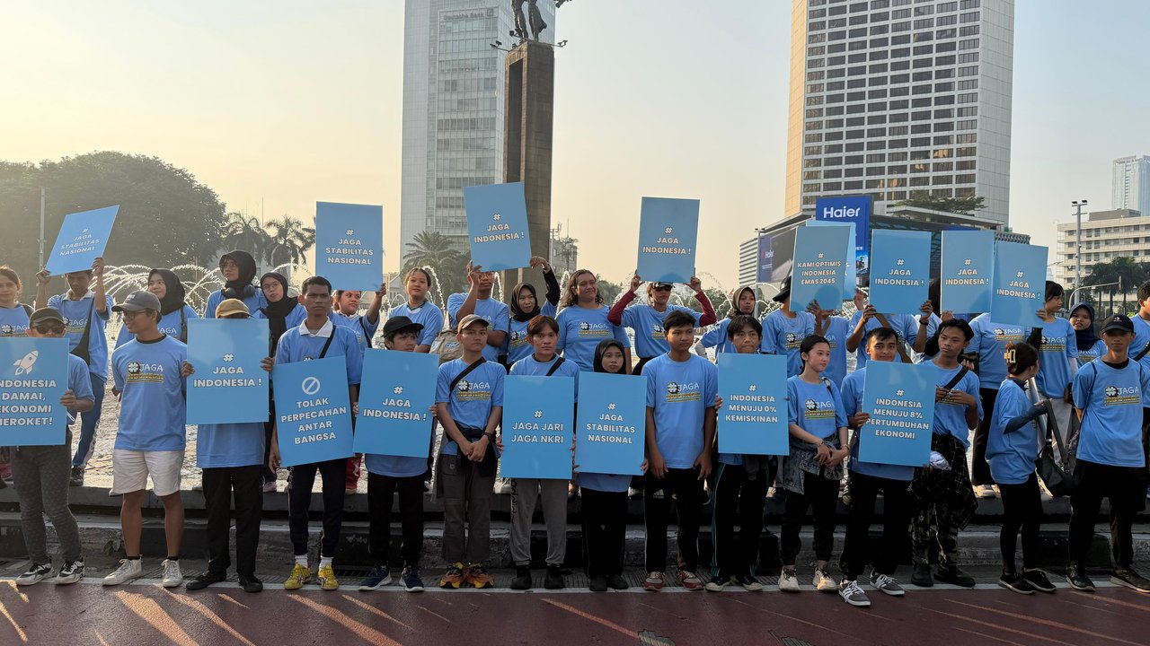 Menjawab Kegelisahan Digital, Pemuda Gelar Aksi Damai #JagaIndonesia di CFD