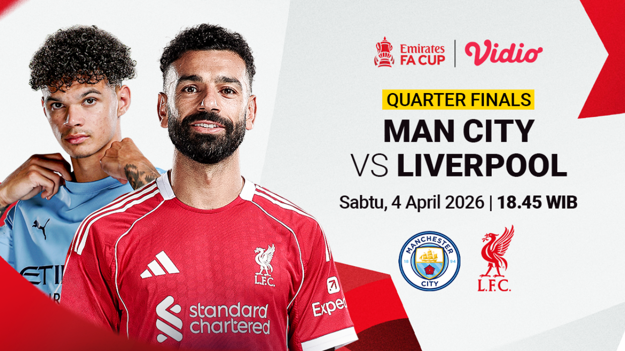 Live Streaming Perempat Final FA Cup 25/26: Manchester City vs Liverpool, Eksklusif di Vidio