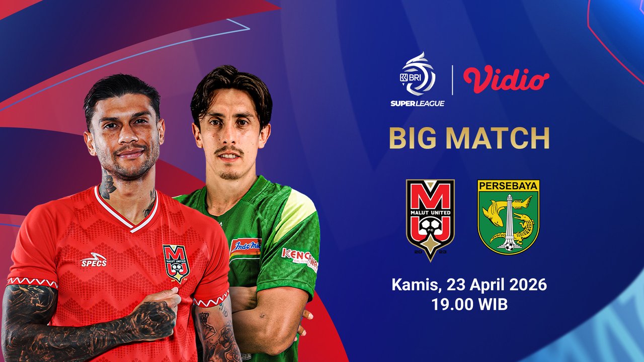 Live Streaming BRI Super League Pekan Ke-29: Malut United vs Persebaya Surabaya, Eksklusif di Vidio