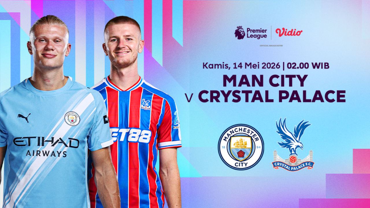 Saksikan Live Streaming Manchester City vs Crystal Palace Liga Inggris 2025/26, Tayang di Vidio