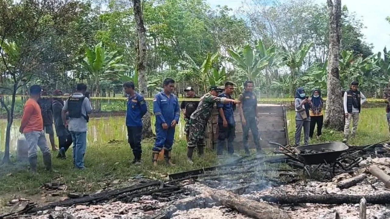 Rumah di Tengah Kebun Terbakar, Ayah dan Anak di Musi Banyuasin Tewas Terjebak
