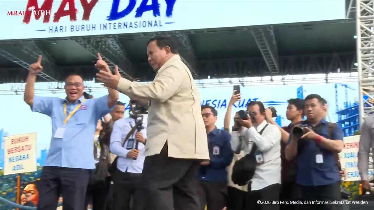 Prabowo Ramaikan May Day 2026 dengan Maung Putih dan Aksi Joget Silat