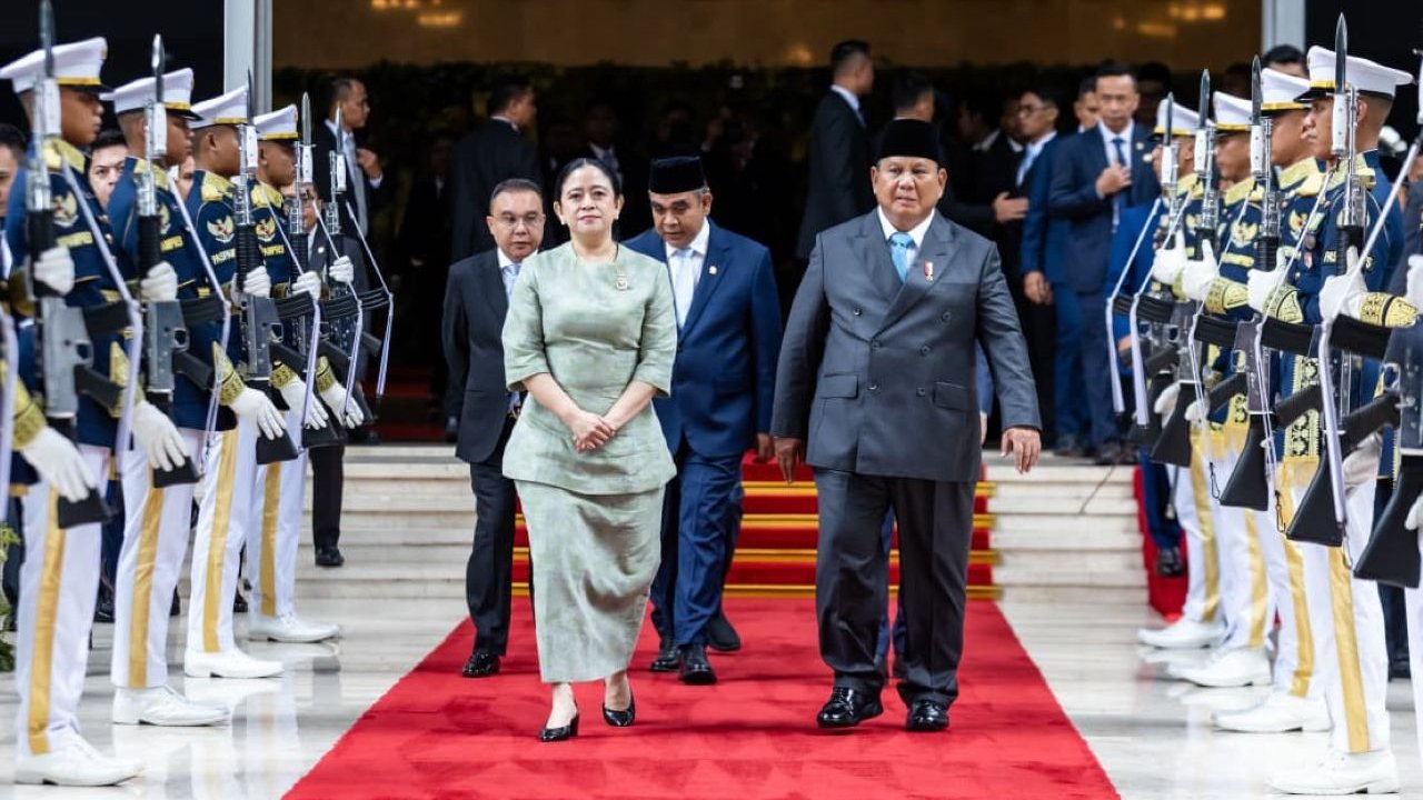 Ketua DPR Puan Maharani dan Presiden Prabowo Subianto