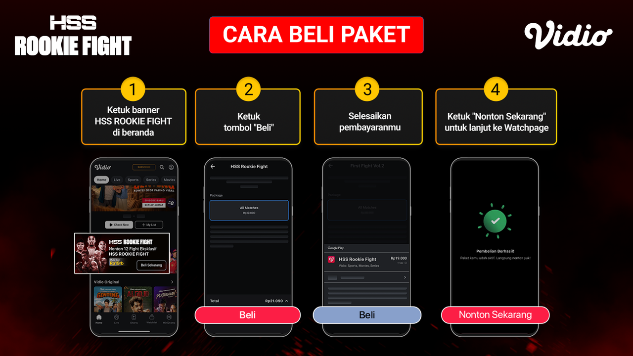Beli Pay Per View HSS Rookie Fight! Live Streaming Hanya Di Vidio