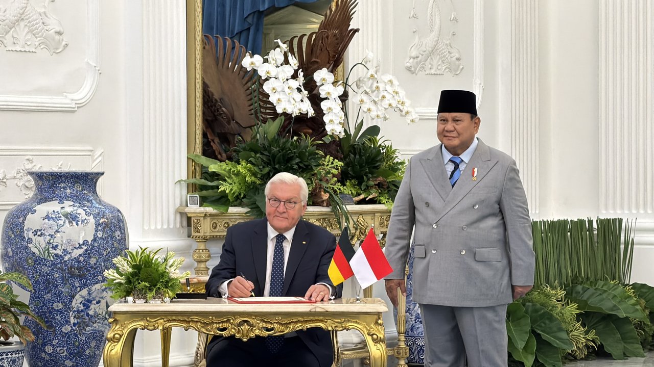 Presiden Jerman Tiba di Istana Merdeka, Puluhan Pasukan Berkuda Iringi Rangkaian
