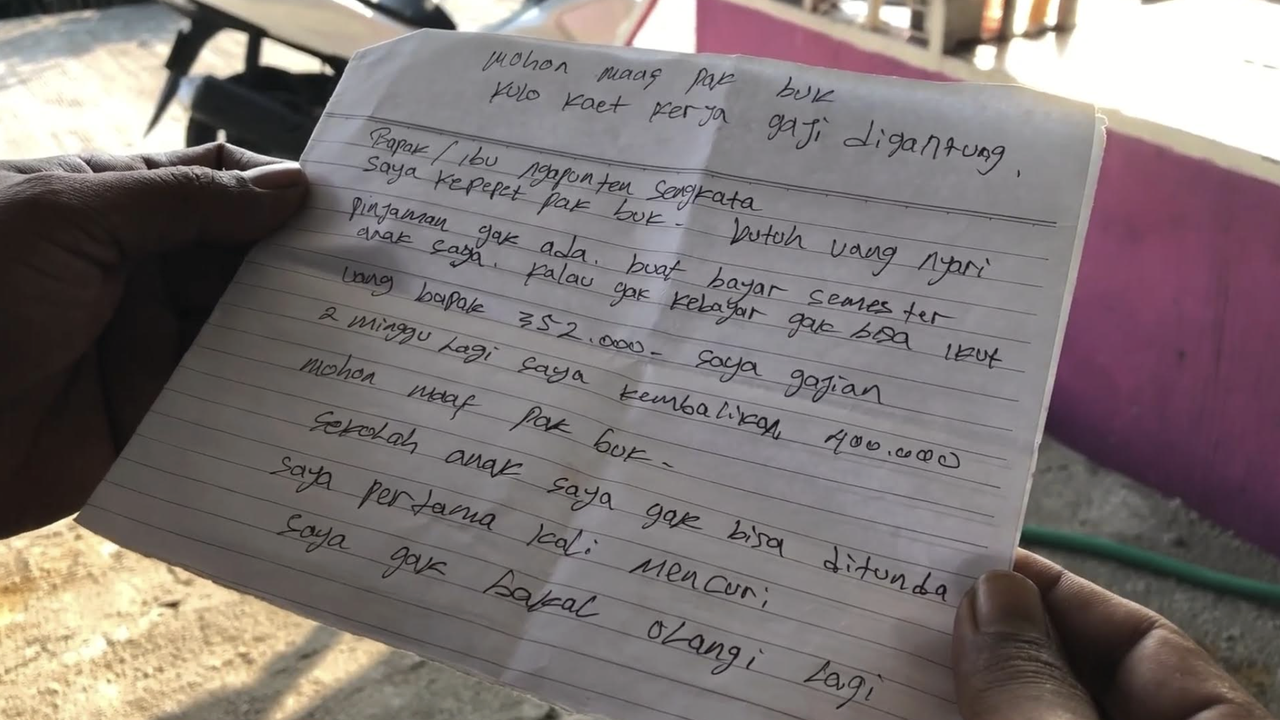 Kasus Pencuri Minta Maaf Lewat Surat Di Mojokerto Berakhir Damai