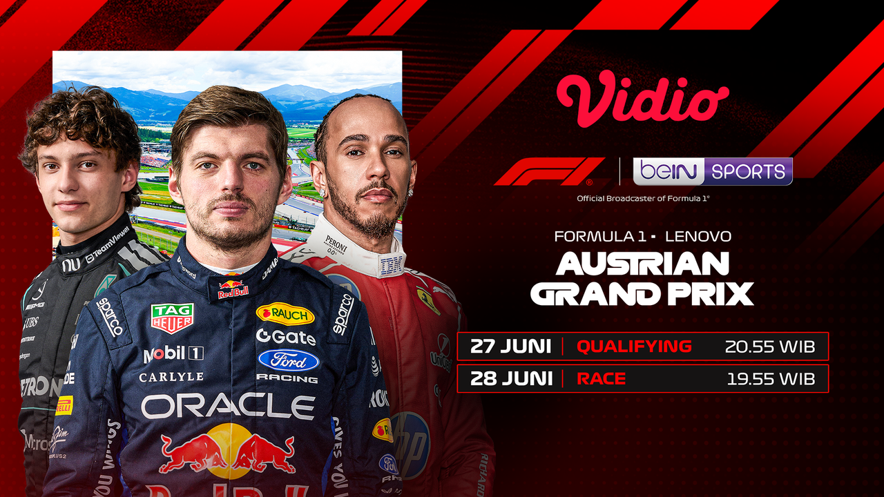 Persaingan Antar Tim yang Kian Memanas! Nonton Formula 1 Lenovo Austrian Grand Prix 2026 di Vidio