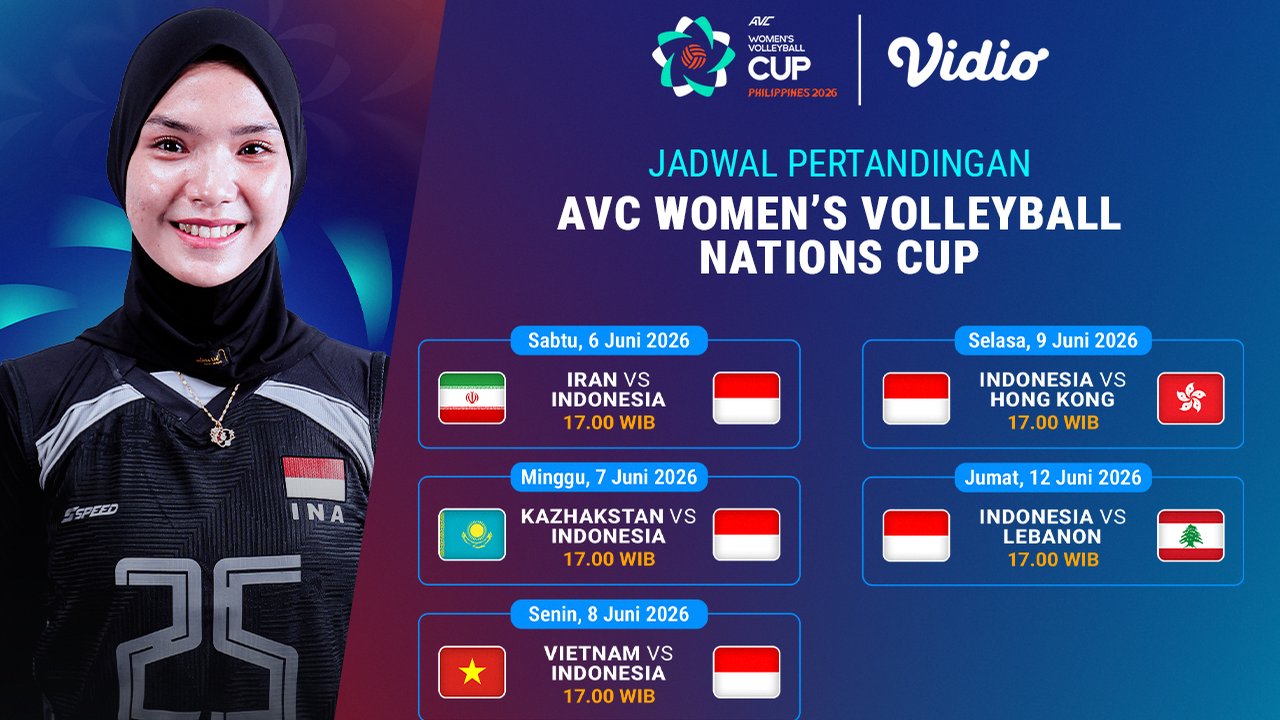 Saksikan Siaran Langsung AVC Women’s Volleyball Nation Cup di Vidio