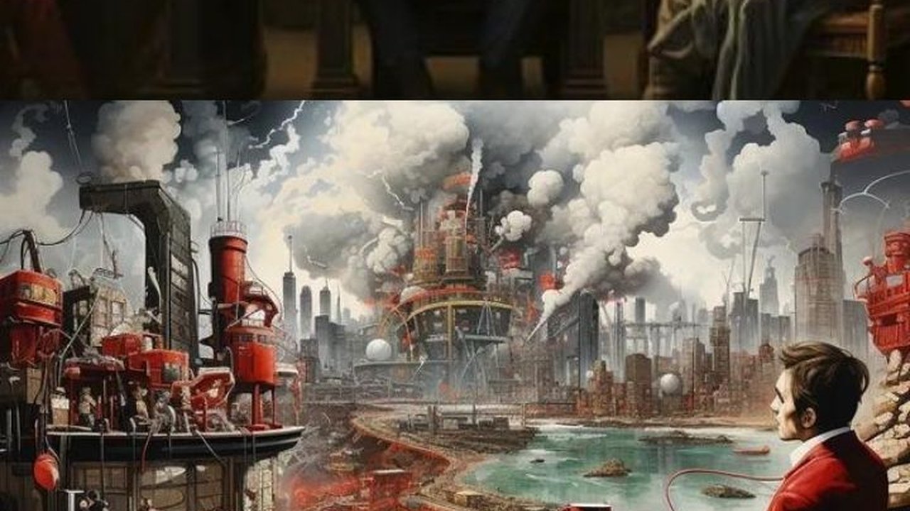 Foto AI Ini Gambarkan Sistem Pemerintahan dan Ekonomi Negara Demokrasi hingga Oligarki, Begini Kondisinya