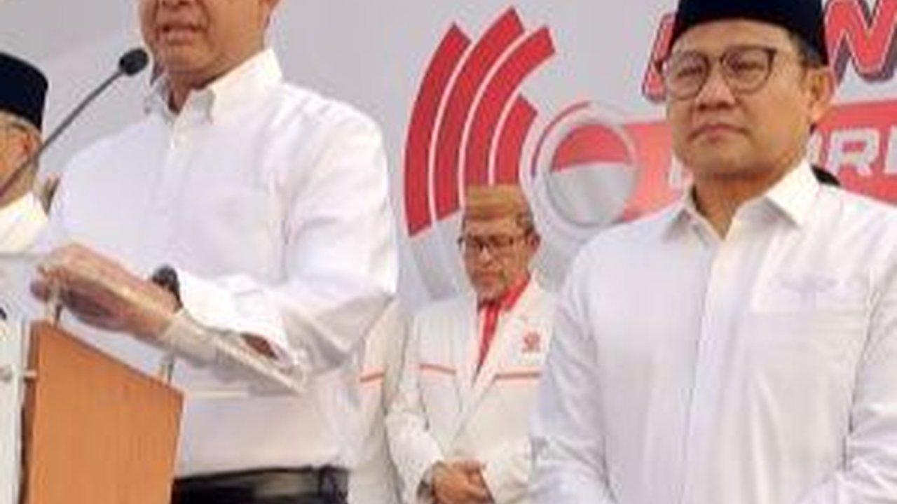 Anies-Cak Imin Tiba di Kantor PKS Disambut Selawat