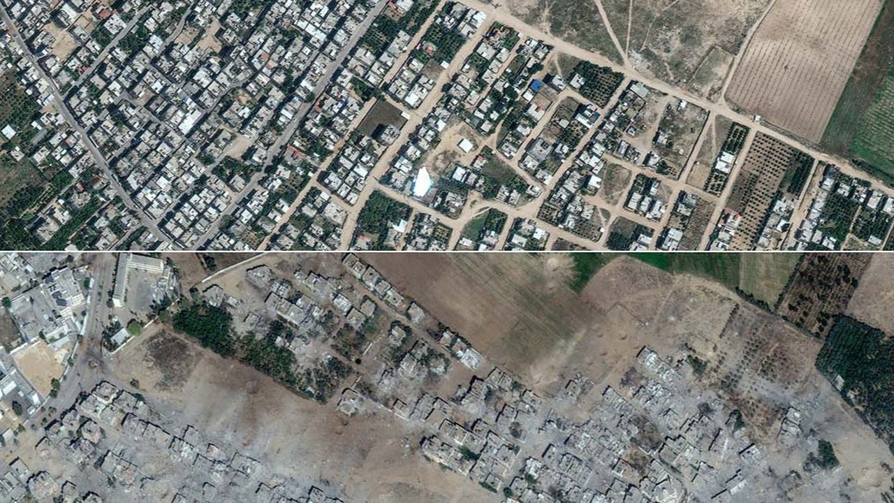FOTO: Citra Satelit Luar Angkasa Ini Perlihatkan Kondisi Jalur Gaza Sebelum dan Sesudah Dibombardir Israel