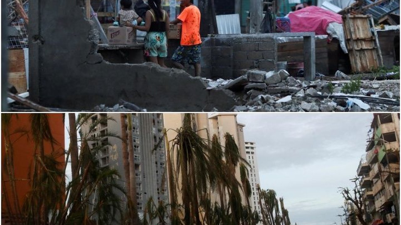 FOTO: Keganasan Badai Otis Obrak-Abrik Meksiko hingga Bikin Kota Acapulco Luluhlantak Seperti Medan Perang