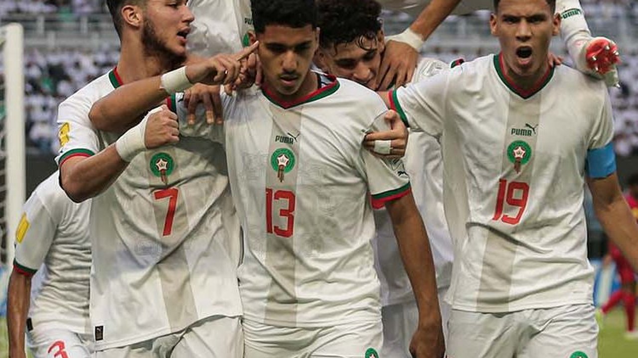 FOTO: Maroko Tekuk Panama, Saifdine Chlaghmo Cetak Gol Pertama di Piala Dunia U-17
