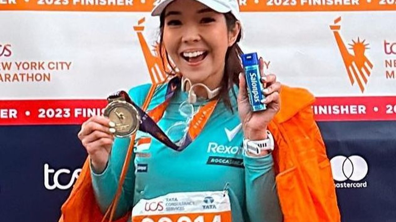 Dapat Ucapan Selamat dari Gempi, 7 Foto Gisella Anastasia Saat Ikuti Marathon di New York!