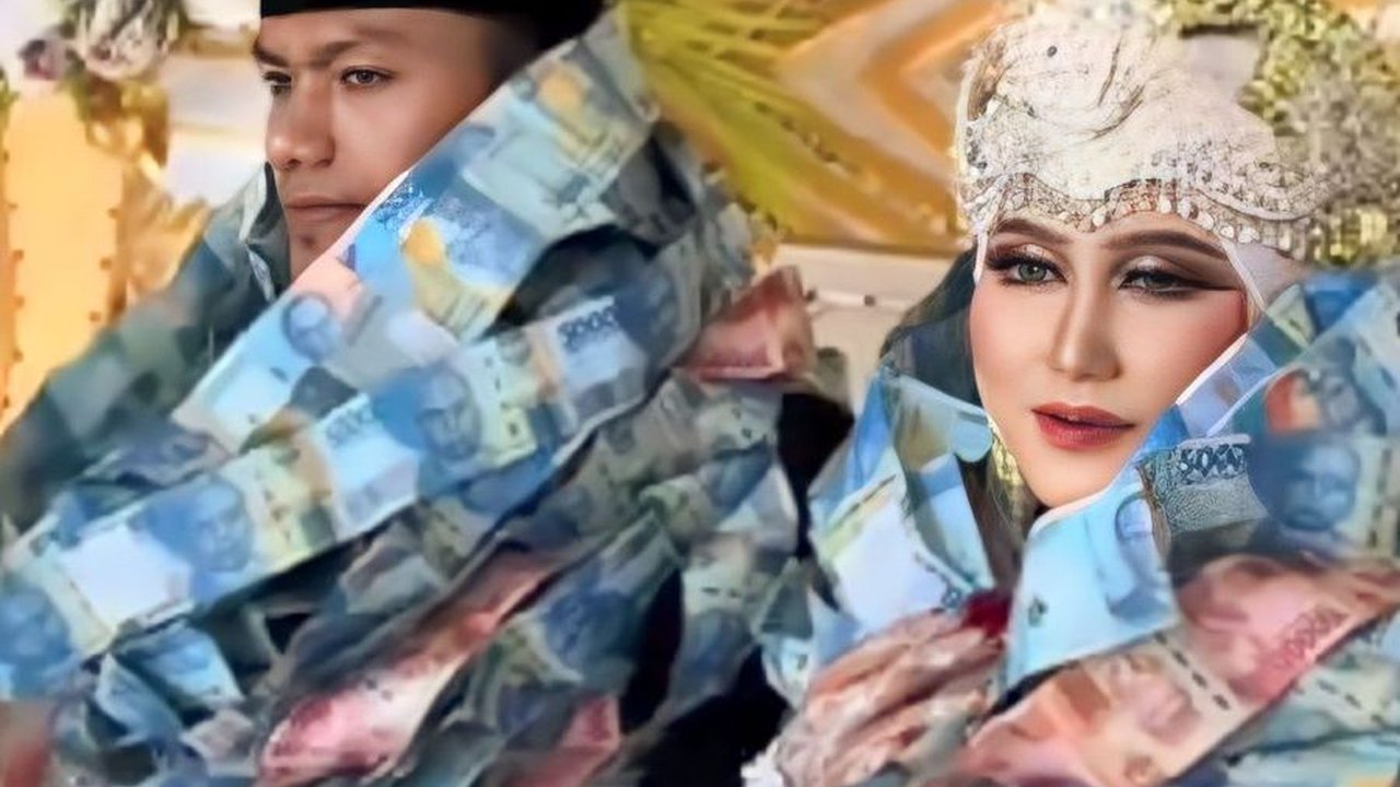 Pengantin Madura Dikalungi Uang saat Menikah, Ternyata Ini Alasannya