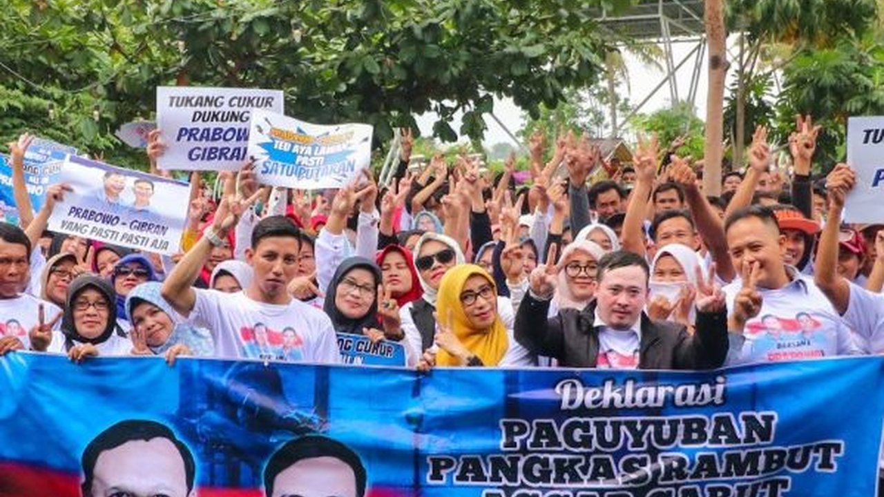 Paguyuban Pangkas Rambut Garut ASGAR Deklarasi Dukung Prabowo-Gibran