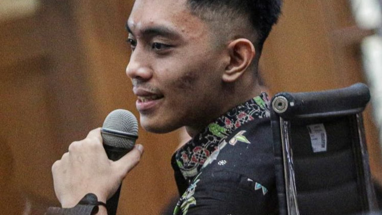 FOTO:  Gaya Mario Dandy Tanpa Disumpah Sampaikan Kesaksian di Sidang Lanjutan Rafael Alun