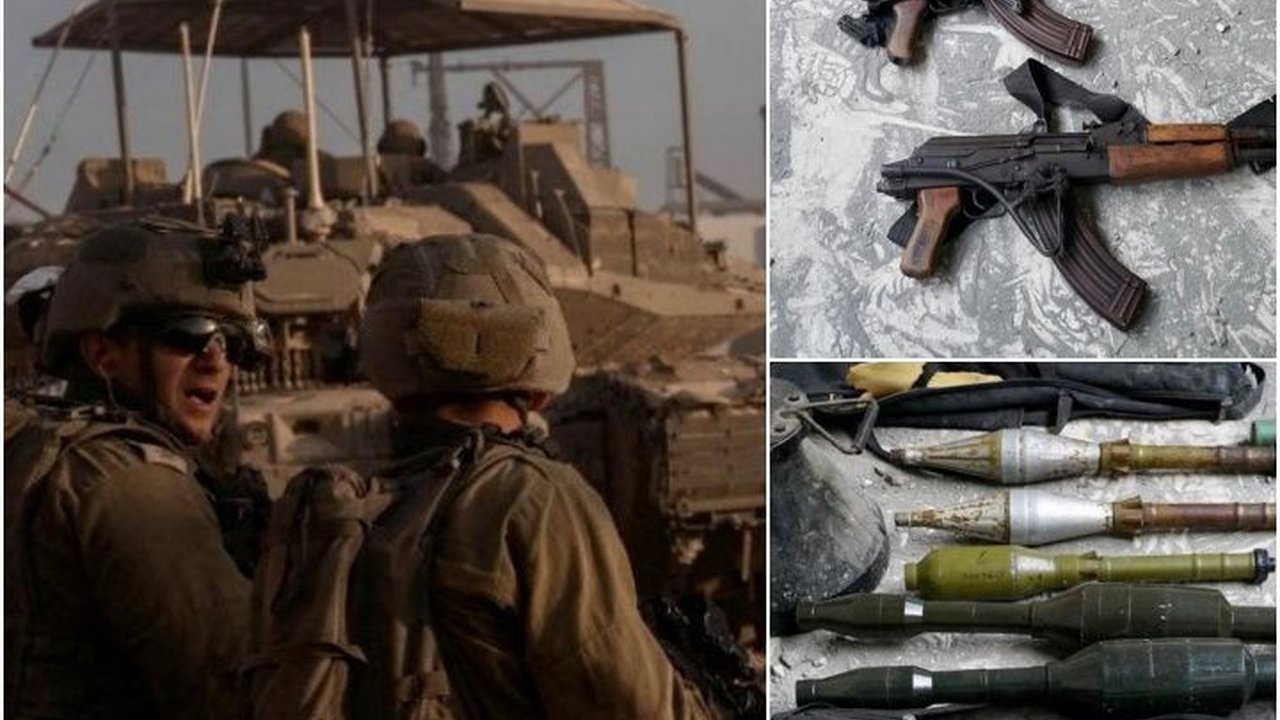FOTO: Tentara Zionis Israel Temukan Deretan Senjata Hamas, Ini Penampakannya dari AK-47 hingga Roket Anti-Tank