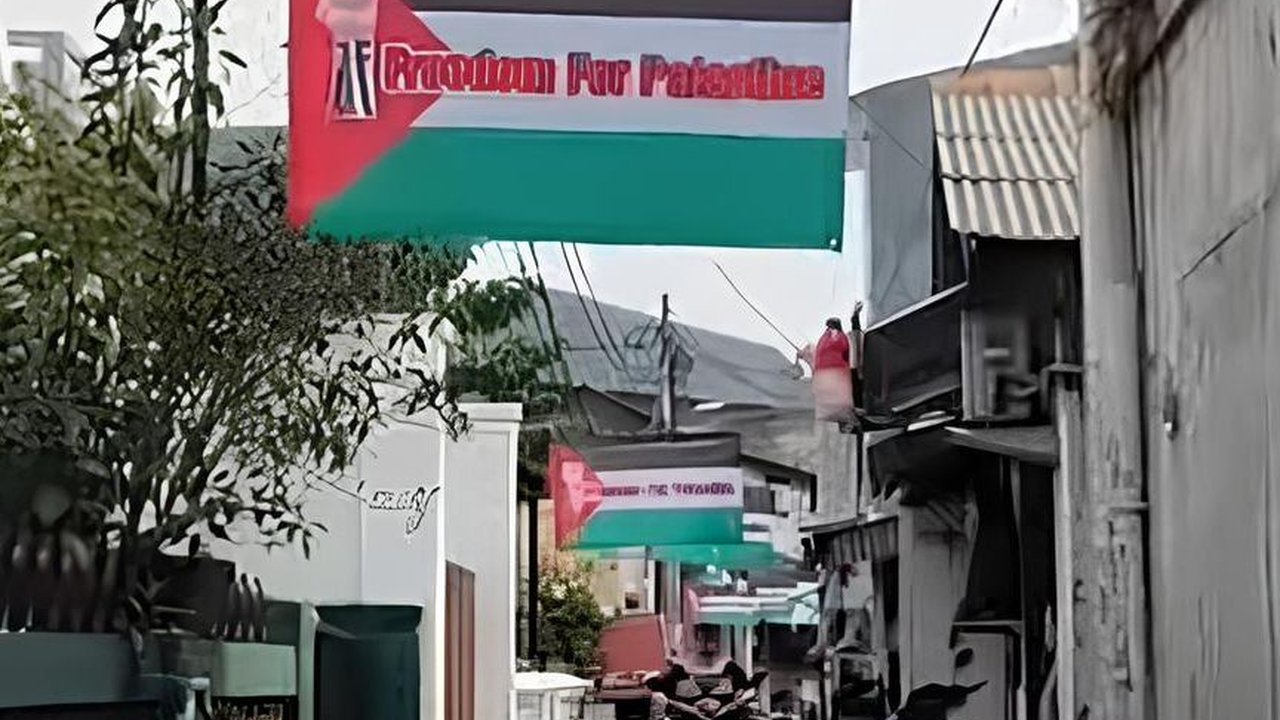 Melihat Kampung Palestina di Palmerah, Warganya Kompak Serukan Pesan Kemanusiaan
