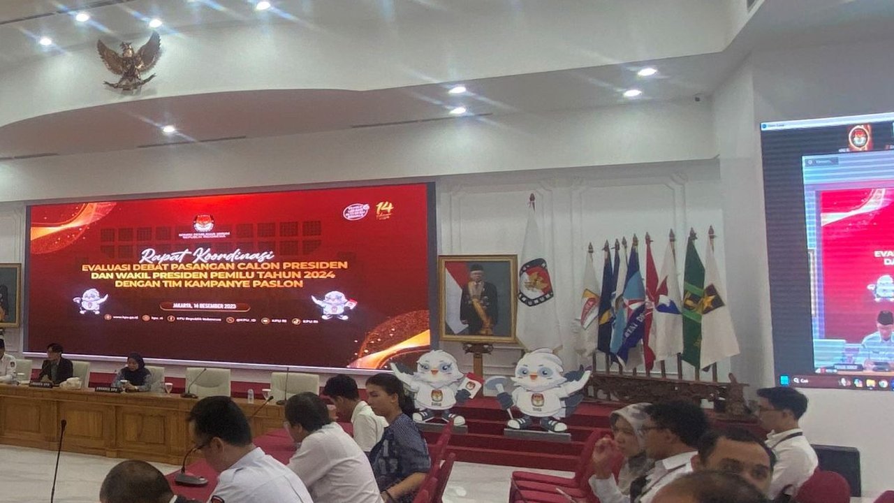 KPU Rapat Evaluasi Debat Pertama Capres, Timses Anies, Prabowo dan Ganjar Hadir