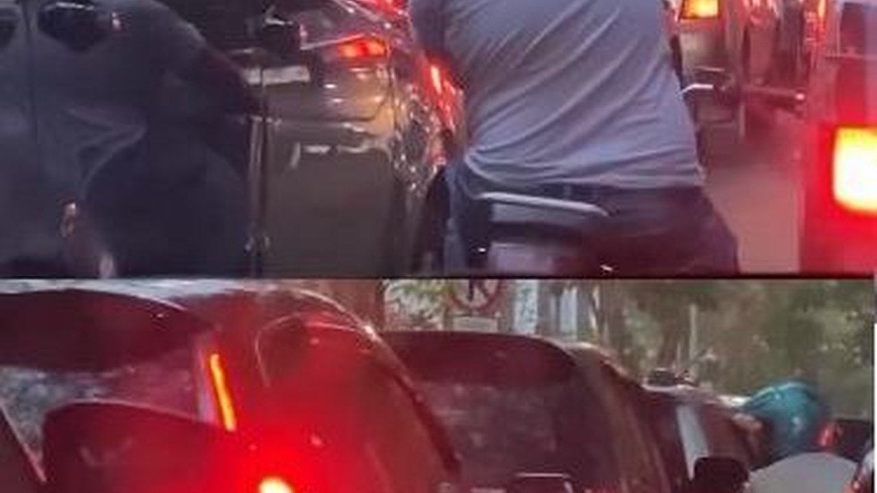 Diduga Minta Uang, Aksi Pengemudi Motor Ketok Kaca Mobil di Jalanan Ini Bikin Resah Warga