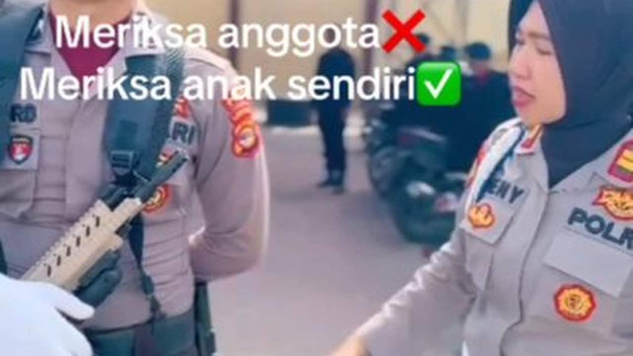 Viral Momen Polwan Periksa Polisi yang Ternyata Anaknya Sendiri, Iptu Henny: Jangan Senyum-Senyum!