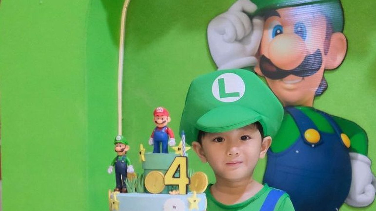Bertema Mario Bros, Intip Momen Perayaan Ultah ke-4 Davian Anak Ryana Dea