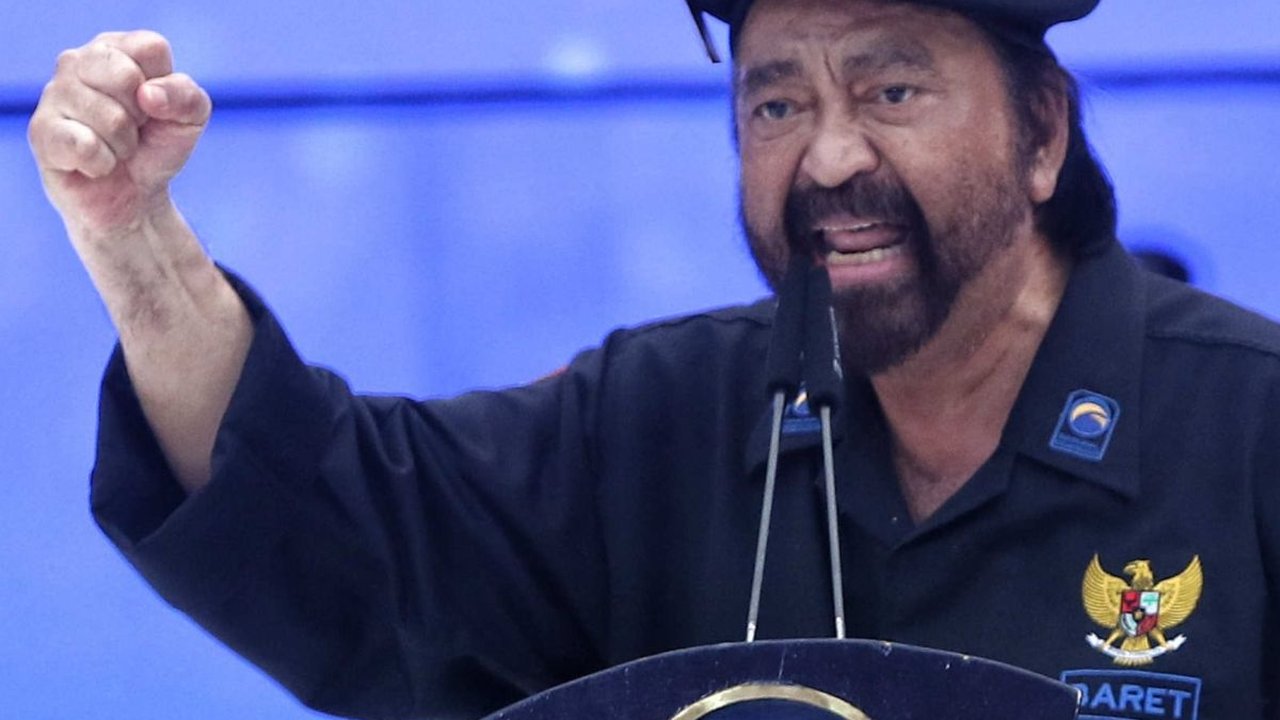 FOTO: Surya Paloh Membara Pimpin Apel Siaga Perubahan Partai NasDem di Gelora bung Karno